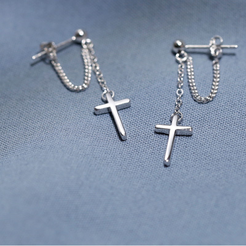 Cross Earrings Accessories Trendy Temperament Korean