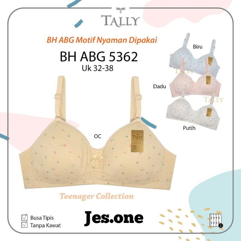 TALLY 5362 Minibra Minibra  Remaja ABG Bahan Katun sz 32 - 38