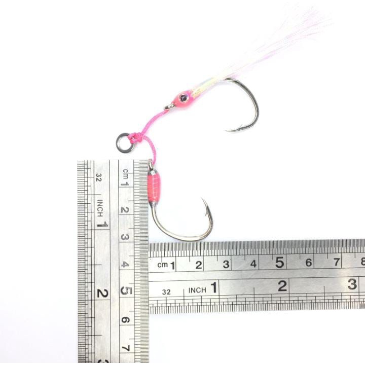 Assist Hook Jigging Double 1/0 2/0 3/0 4/0 Mata Kail Metaljig