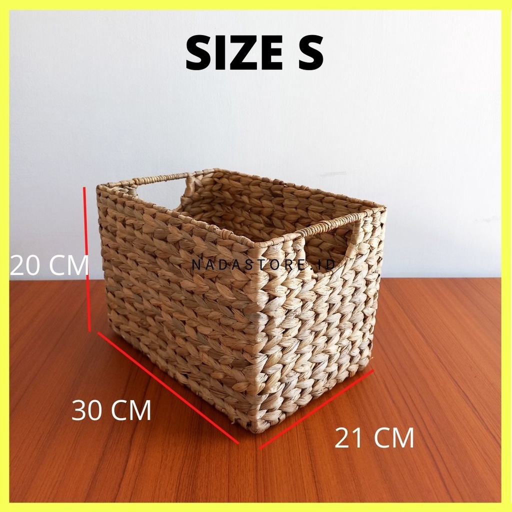 Box Storage | Kotak Penyimpanan | Box Penyimpanan | Kotak Serbaguna Rangka Besi Enceng Gondok
