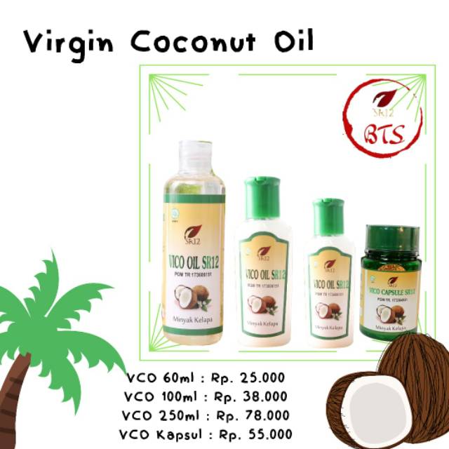 Vico Sr12 virgin coconut oil 250ml