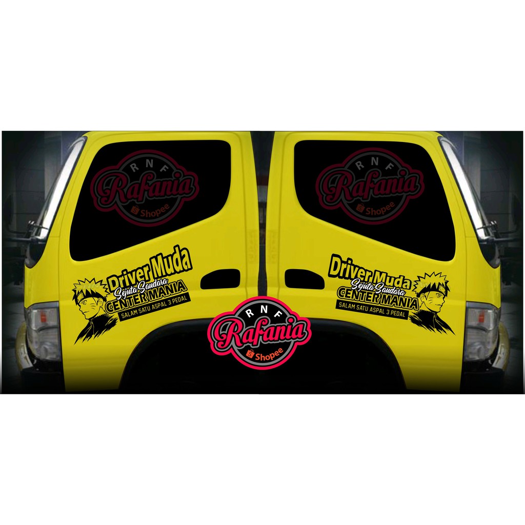 Sticker Pintu truk naruto driver muda sejuta saudara center mania cutting stiker part 1