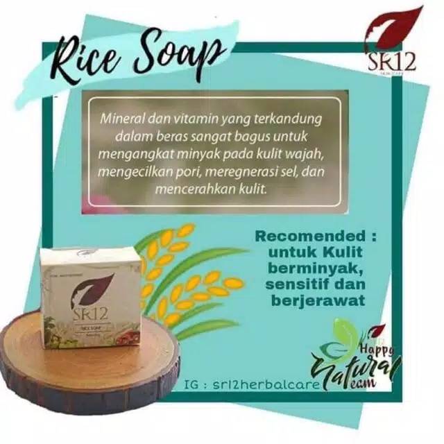 SABUN BERAS HERBAL SR12 RICE HERBAL SOAP Sabun Jerawat Sabun Wajah Berjerawat Berminyak Sensitif
