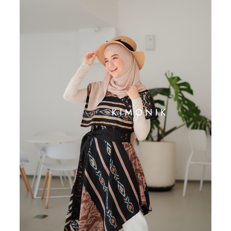 KIMONIK SIERA DRESS BROWN