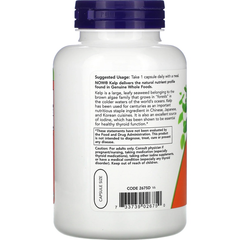 Now Foods Kelp 325 mcg of Natural Iodine 250 Veg Capsules Super Greens Yodium Alami Bantu Jaga Kesehatan Kalenjar Tiroid Serta Lancarkan Detoks Tubuh ORI USA NOW