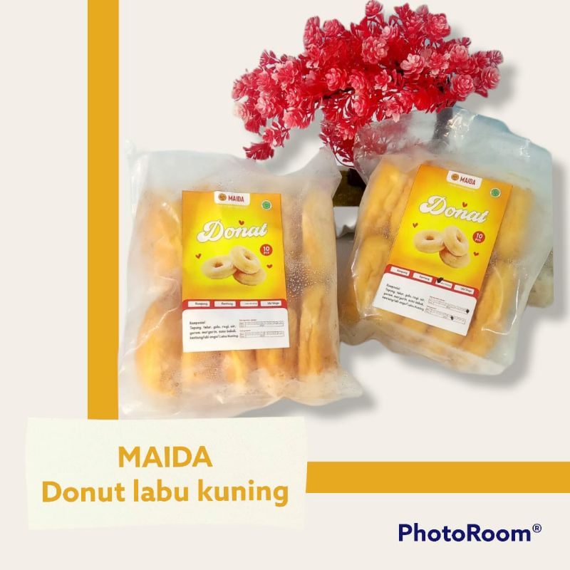 

Donat Labu Kuning Maida isi 10