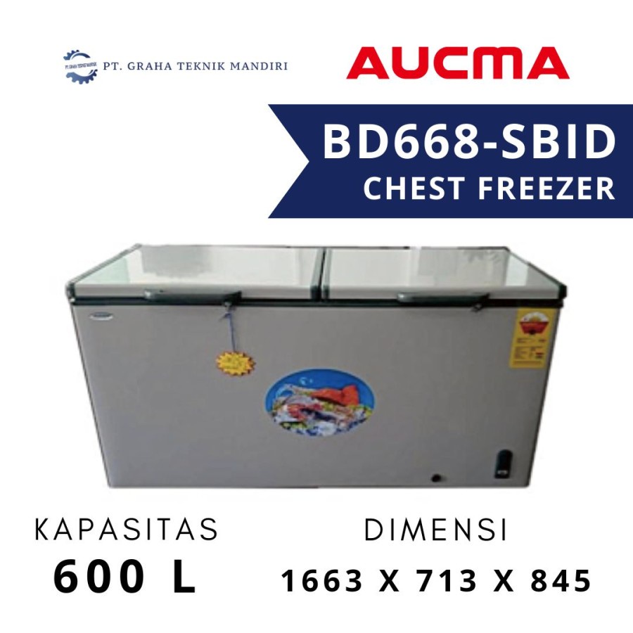 Aucma Chest Freezer 600 Liter BD-668-SBID