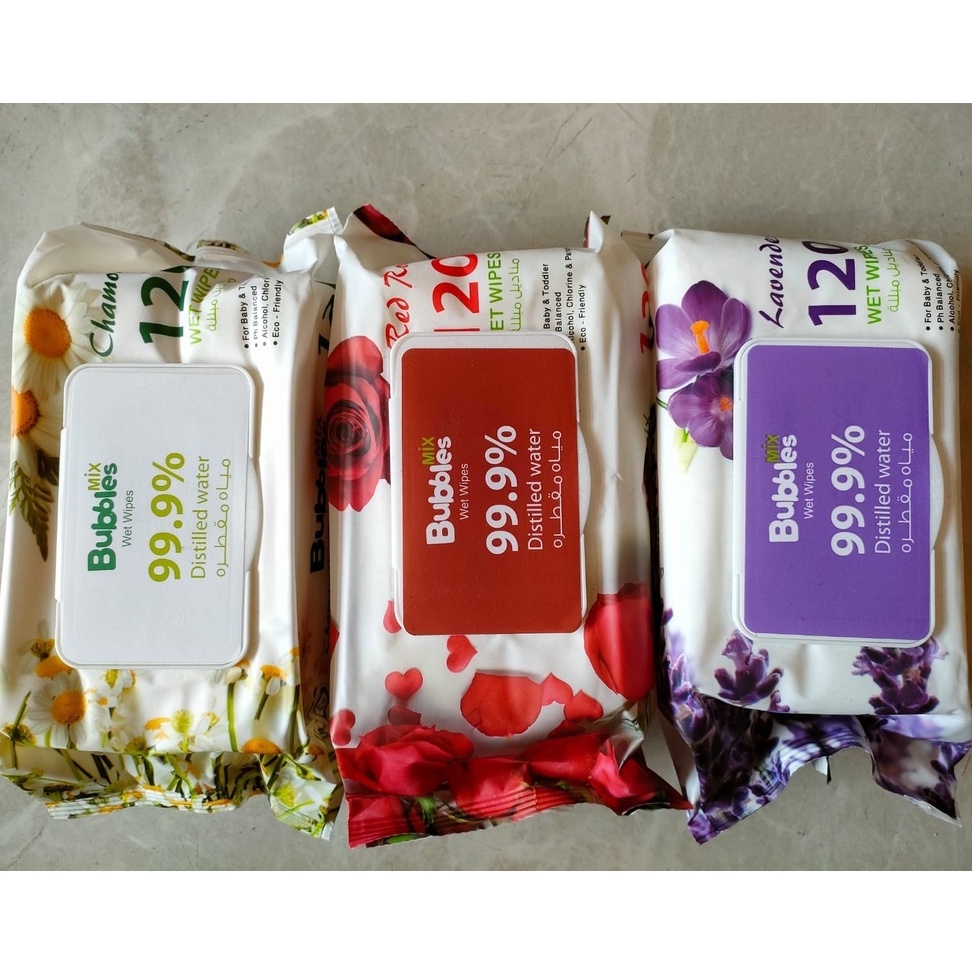 Tisu Basah Import Jordan Bubble Mix Wet Wipes Clasic 120's Wet Wipes Dengan Aroma yang Sangat Wangi | Tissu | Tissue