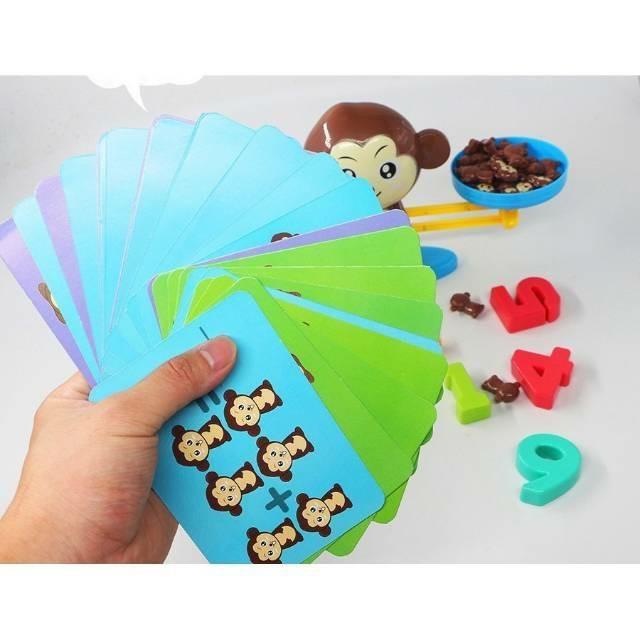 Mainan Monkey Balance Math Toy Game Belajar Matematika Monkey Balance