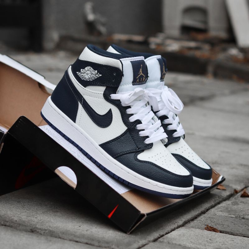 Jordan 1 mid dark navy / Sepatu nike / Sepatu pria