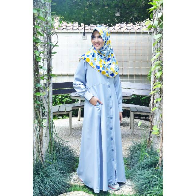 [Best Seller] Gamis Nibras NB 141 Promo Diskon 10% Ready Warna Hitam Navy Abu Tua Abu Muda dan Marun