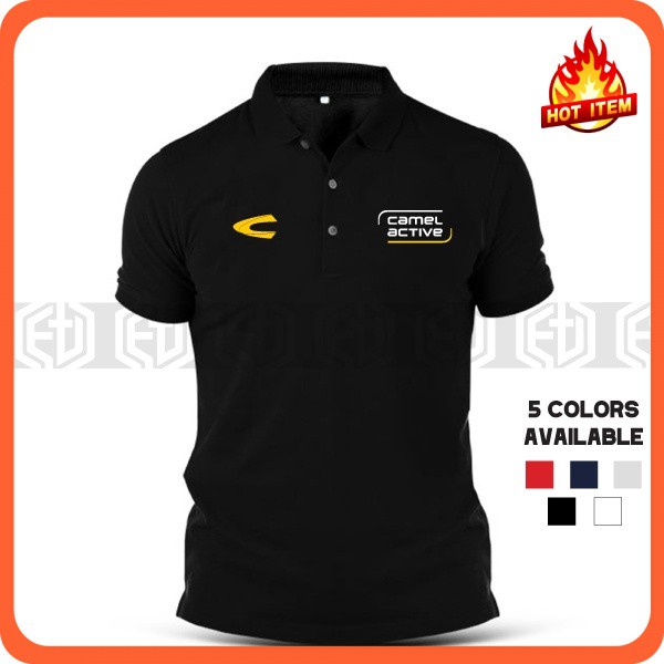 POLO TERLARIS / LOGO SABLON Baju  Camel Active Cotton Polo T Shirt T-Shirt Shirts Unisex Classic Cas