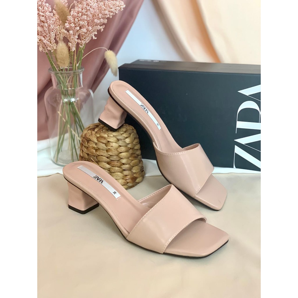 [7.7 Boombastis Sale⚡] - SANDAL WANITA ZS349 REGULAR PATTERN RIGHT HEELS SANDALS PREMIUM IMPORT