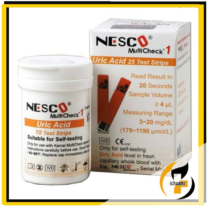 Nesco Strip Asam Urat Refil Uric Acid Isi 25 Pcs Stik Tes