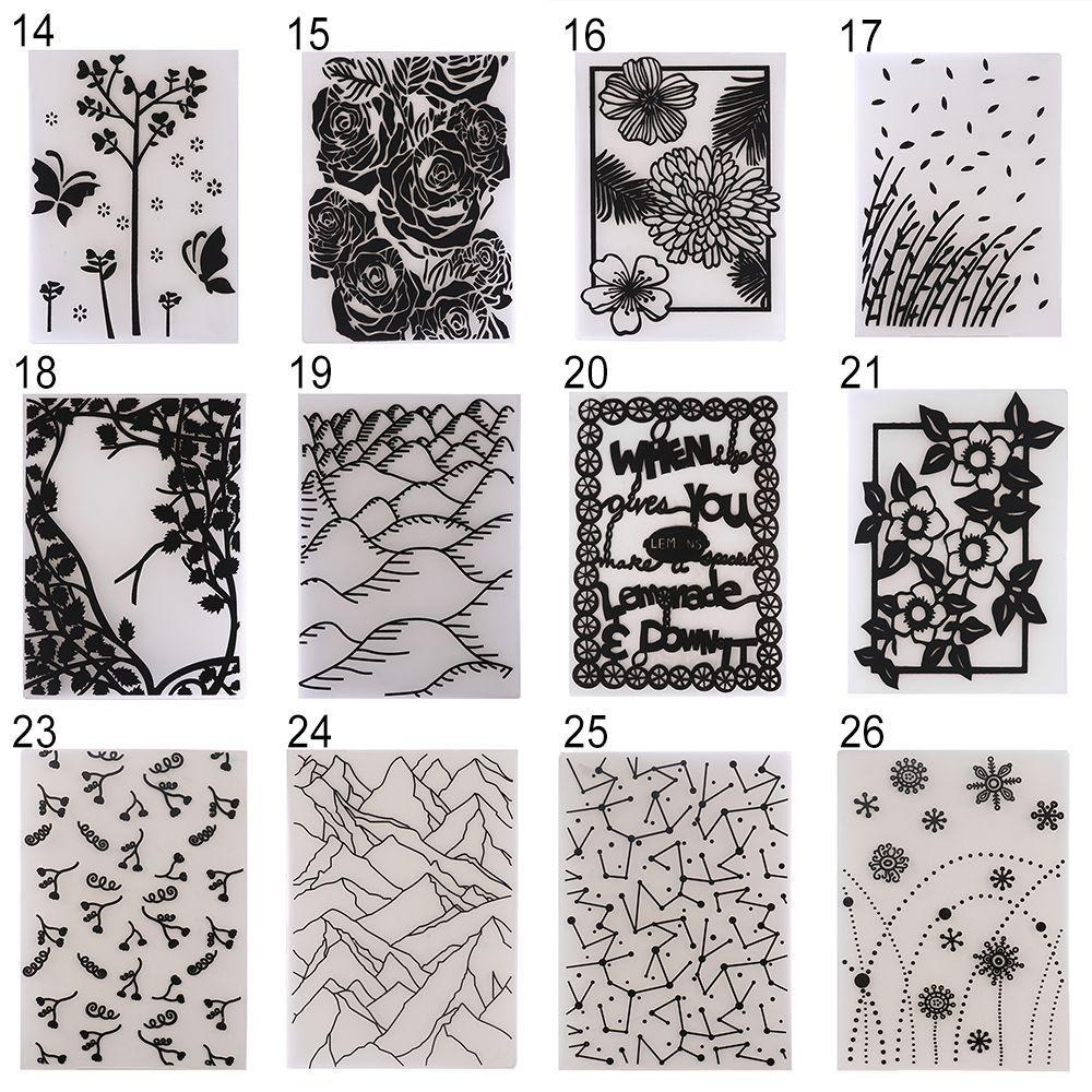 R-flower Embossed Folder DIY Scrapbooking Kertas Kerajinan Template