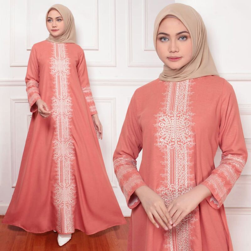 gamis saudi arabia bordir jetblak original/ gamis pesta/abaya