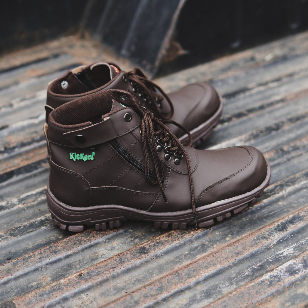 MS SHOP - Sepatu Pria Septi Kickers Morisey Coklat Kikers Boots Safety Hiking Bots Gunung Adventure