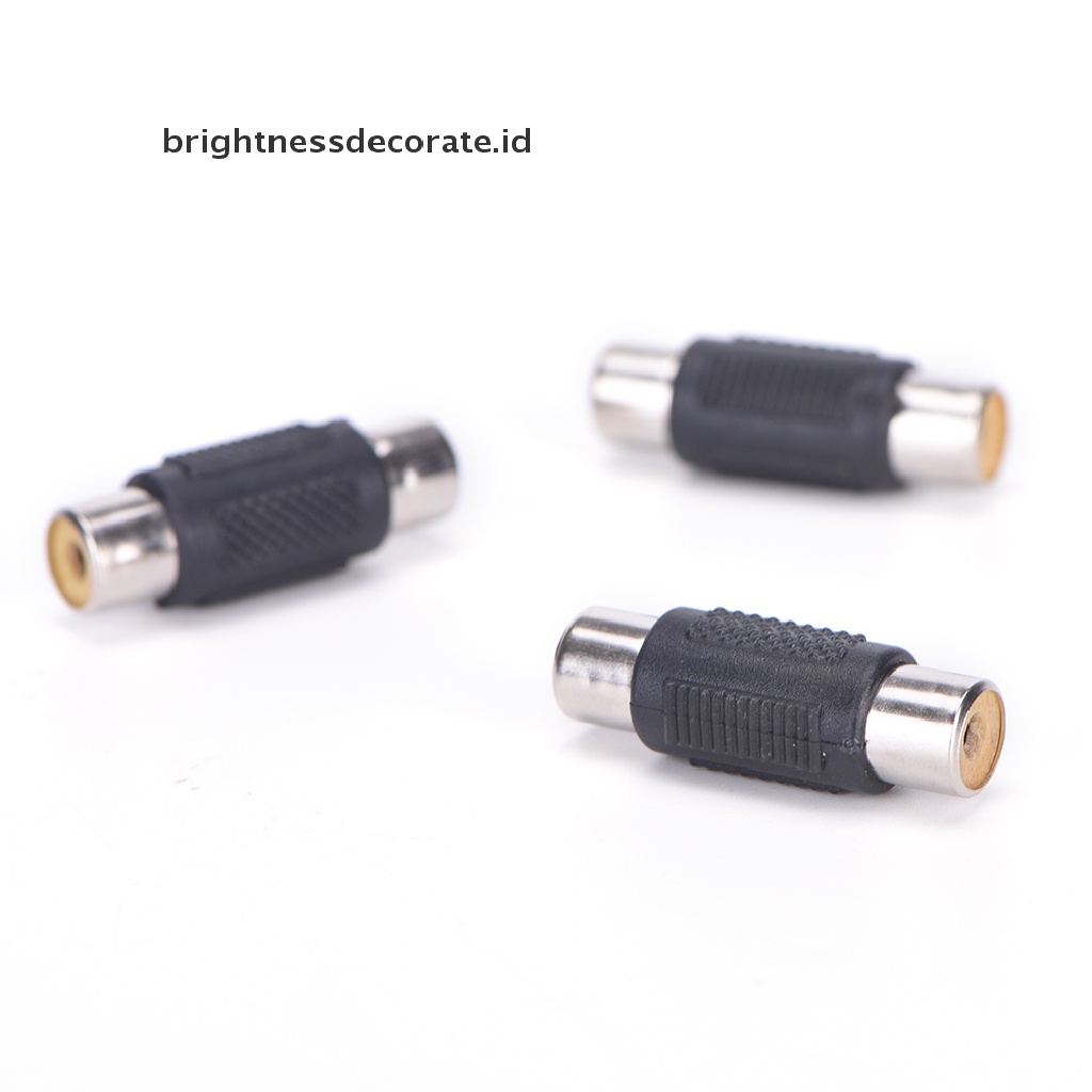 (Birth) 10pcs Adapter Kabel Audio Video Av Rca Female Ke Female