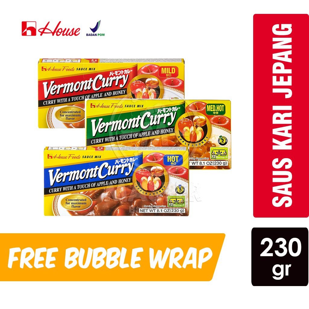 

House Vermont Curry Apple Honey / Bumbu Kari Jepang [230 gr]