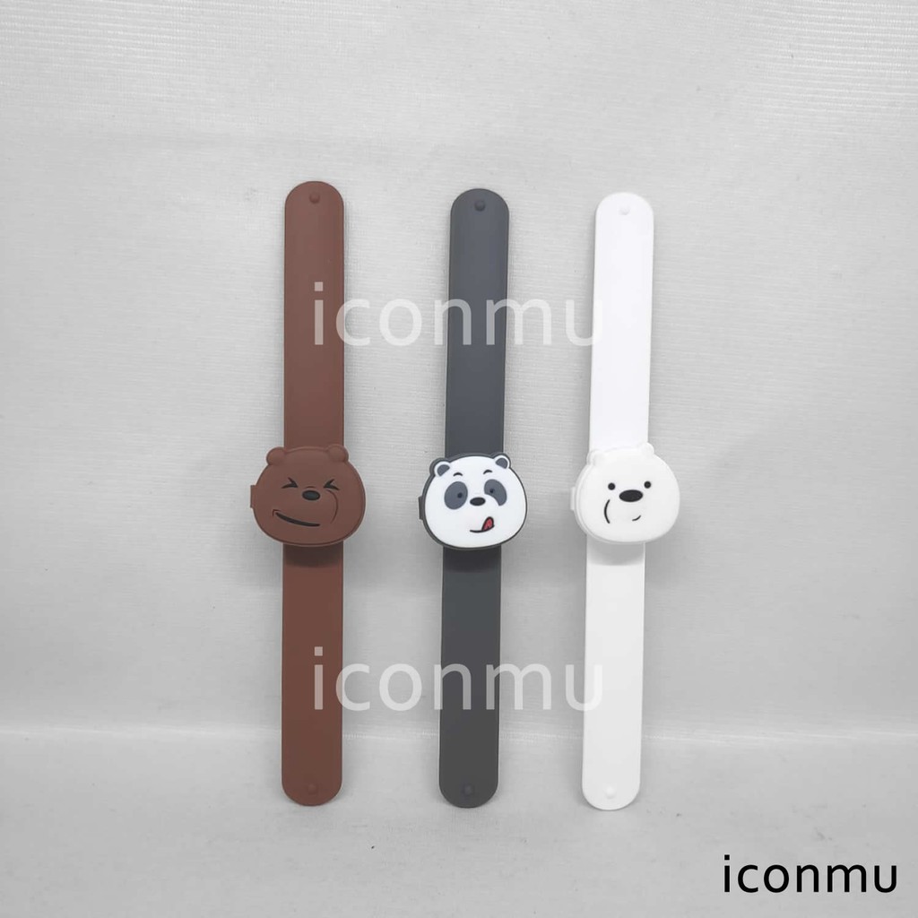 Jual Miniso Jam Tangan Anak Karakter We Bare Bears Grizz / Pan Pan / Ice Bear Shopee Indonesia