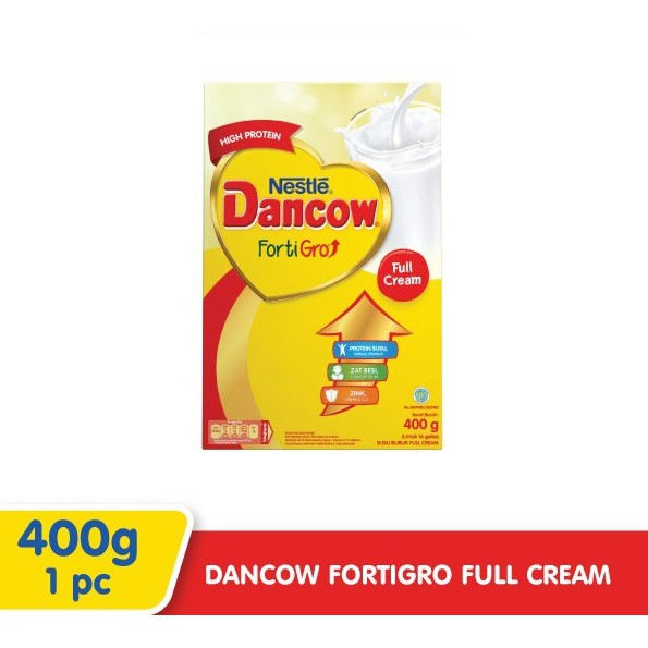 

NESTLE Dancow Fortigro Full Cream Susu Anak Usia Sekolah 5 - 12 Tahun 400 gr