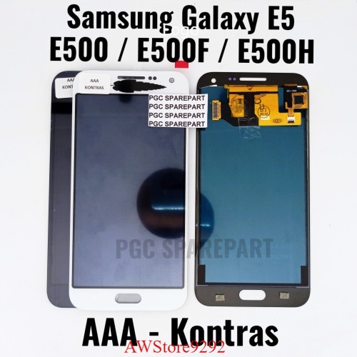 Layar Sentuh LCD TS Touchscreen Fullset Samsung E5 E500 AAA CONTRAS BLACK - BLUE