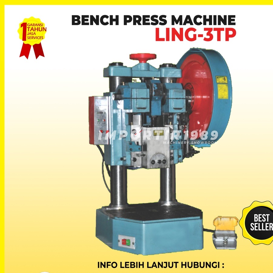 Mesin Pon 3 Ton Power Bench Press Stamping Machine LING - 3TP