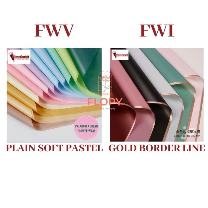 

[20 Lembar-GROSIR] Cellophane FWI , FWV per pak Wrapping Buket Bunga Kertas Bunga Kertas Tissue