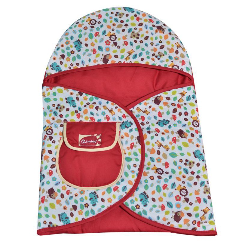 TERMURAH Snobby Baby Blanket Topi + Saku Print Zoo Series TPB3031 RPB3032