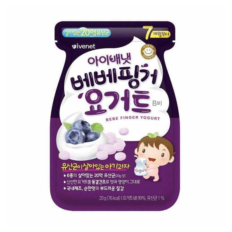 Ivenet Finger Yogurt Blueberry Snack Makanan Ringan Bayi 20g