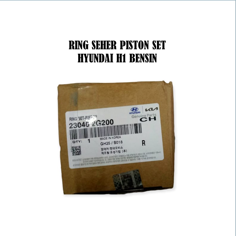 Ring piston hyundai h1 bensin ring seher piston set hyundai h1 bensin asli