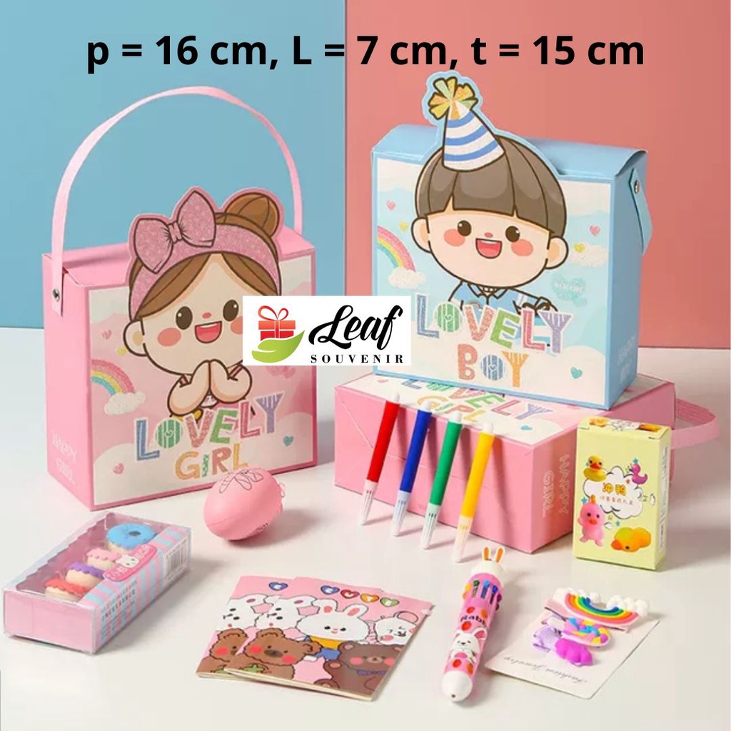 

kotak snack box ulang tahun anak perempuan laki laki bingkisan goodie bag mewah murah lucu unik / kotak kado ultah / birthday hampers / gift box ultah / hadiah lahiran newborn hampers kado boy girl / goodie bag ultah anak