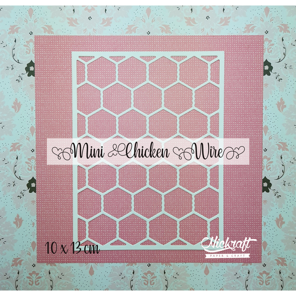 

MINI CHICKEN WIRE - Bahan Scrapbook Label Cover Background Rectangle