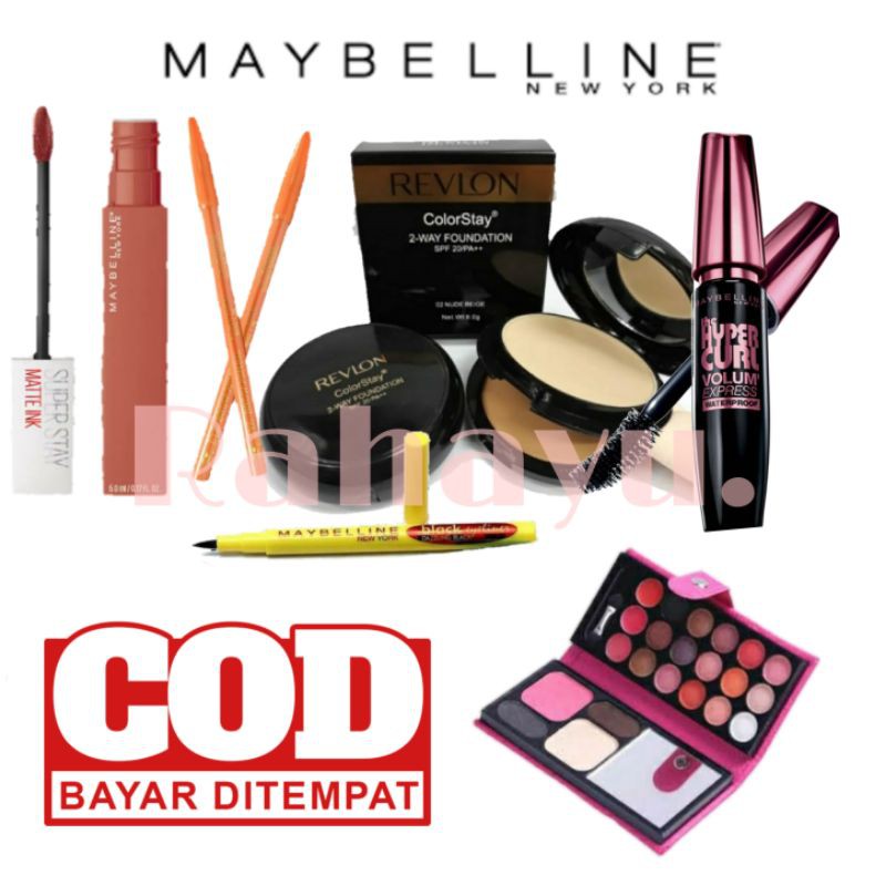 paket kosmetik maybelline / paket kosmetik murah / Bedak