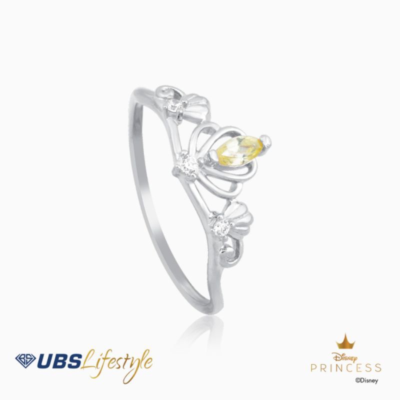 CINCIN EMAS PUTIH UBS DISNEY PRINCESS ARIEL LIMITED EDITION - 750 ROSE GOLD - CCY0037