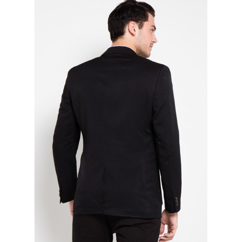 BLAZER HITAM FORMAL PRIA - JAS RESMI KANTOR SLIM CASUAL BLACK NIKAYU HIGH TWIST