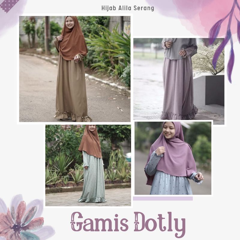 GAMIS DOTLY by Hijab Alila bahan Baby Twill