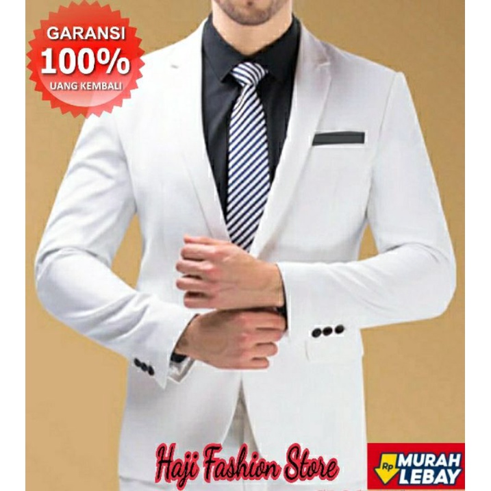 JAS PRIA PUTIH | JAS PUTIH PRIA | BLAZER PRIA PUTIH | JAS FORMAL PRIA | BLAZER PUTIH