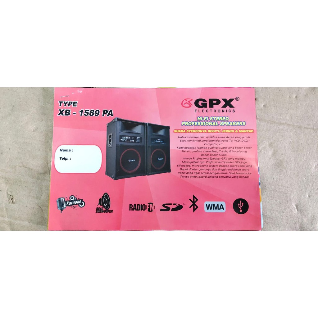 GPX Speaker aktif  XB-1589 PA