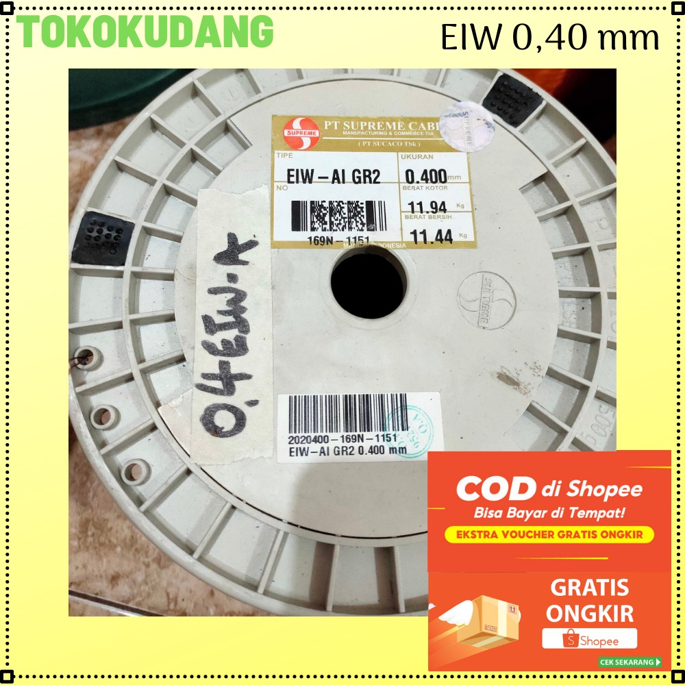 Kawat Tembaga Email EIW Supreme ukuran 0,40 mm untuk Gulung Rewinding Trafo, Tamiya, Kipas , Electro