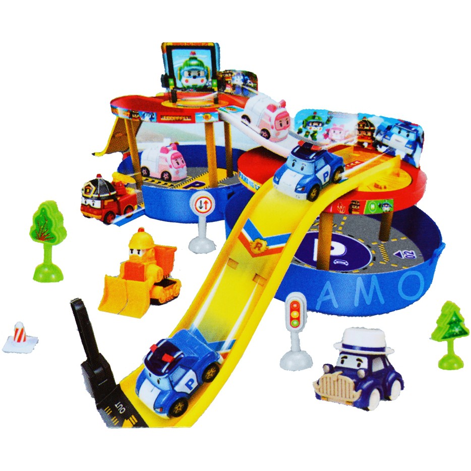 Mainan Anak ROBOCAR POLI PARKING LOT XZ 310 - KADO MAINAN ANAK LAKI LAKI