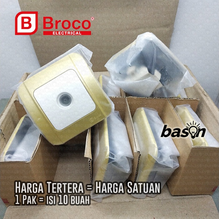 BROCO Galleo Gold / Emas G183 | Antenna Socket Outlet - Colokan TV