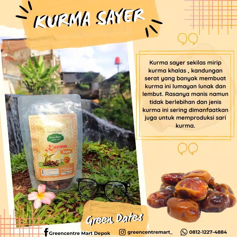 

Kurma Sayer Asli Enak Murah Original Oleh oleh haji buah kering manis makanan ringan saudi premium