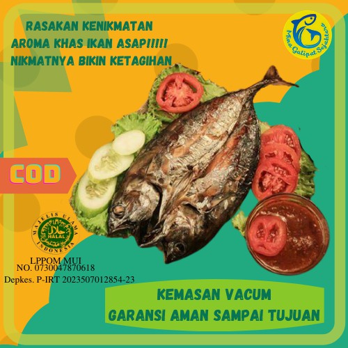 IKAN ASAP CAKALANG  FUFU ASAP PANGGANG INSTAN kemasan vakum berat segar 600 gram