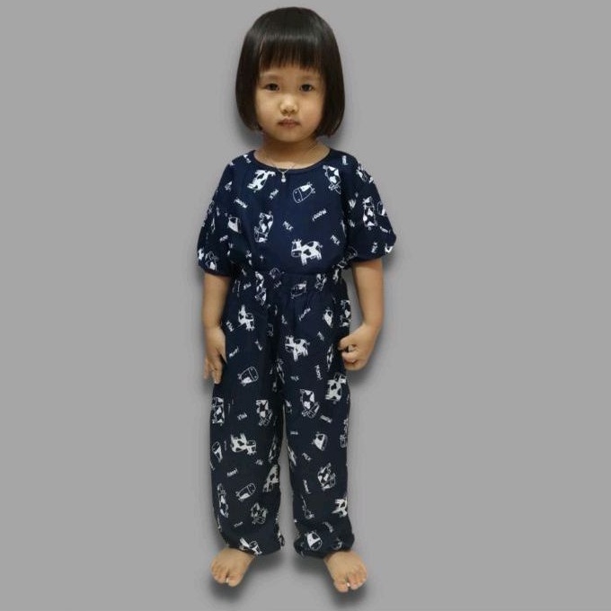 Moura Set Zoo Rayon Baju Tidur Anak Bahan Adem