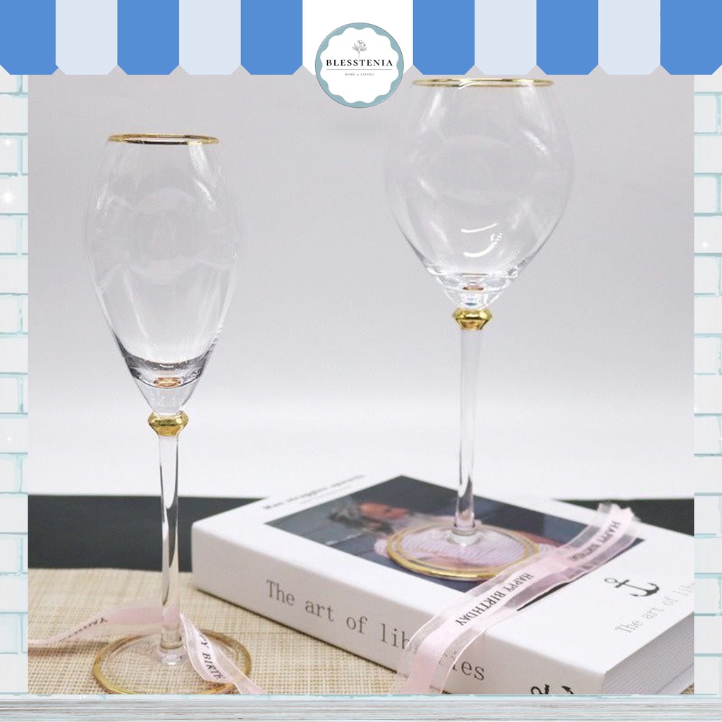 Blesstenia - Gelas Kaca Retro Phnom Penh Luxury Glass Tableware