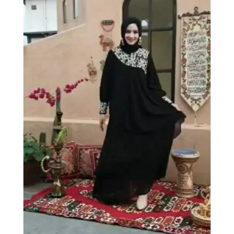 arumi set gamis + kerudung