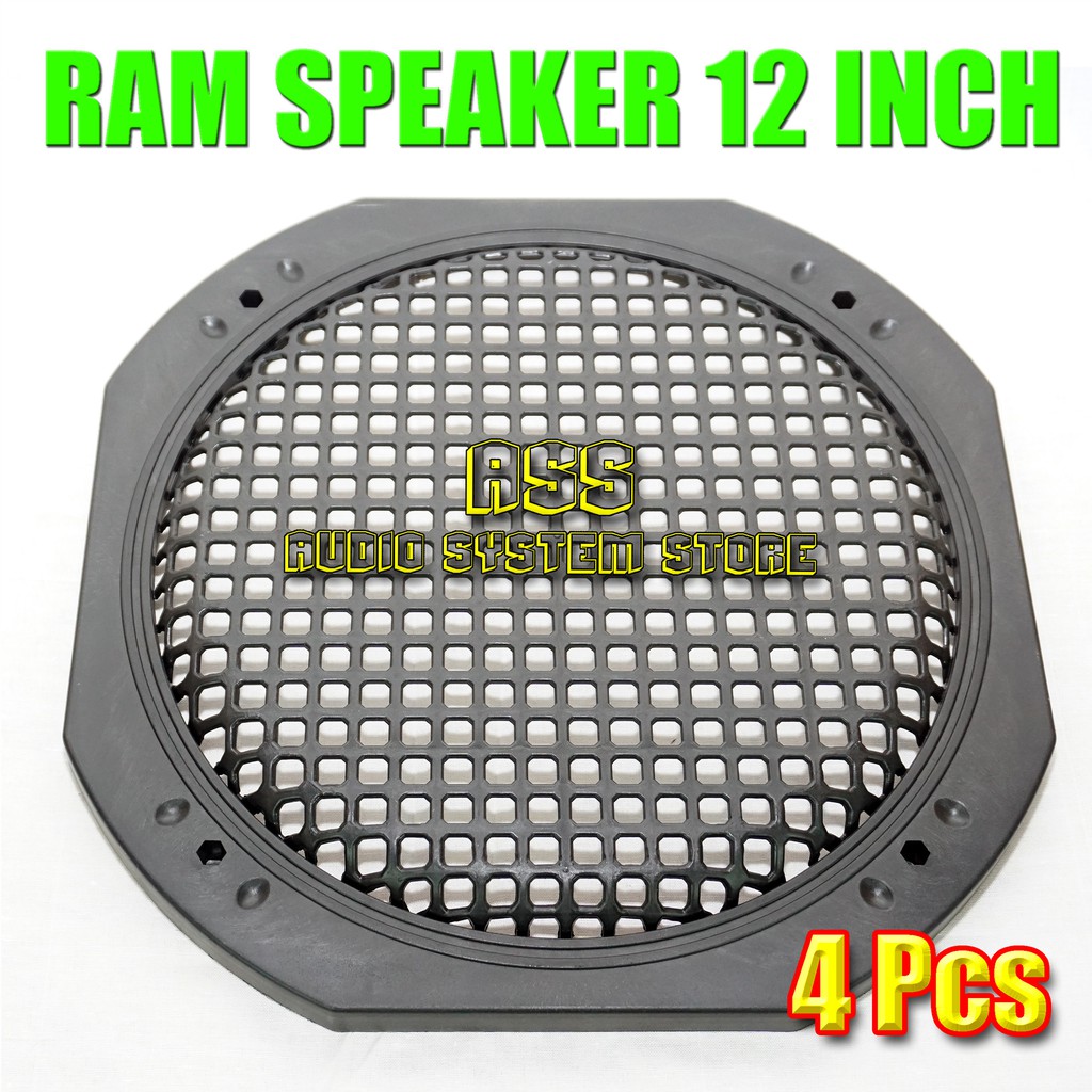 4 Pcs Grill Speaker 12" / Ram Speaker 12 In Bingkai Speaker Plastik 12 Inch Panel Tutup Speaker 12in