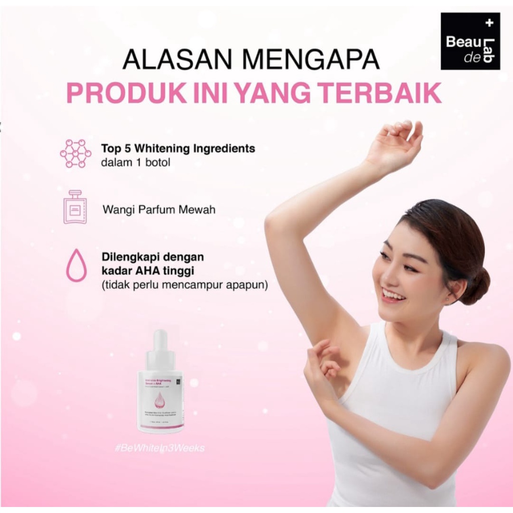 BEAUDELAB UNDERARM BRIGHTENING SERUM AHA / PEMUTIH KETIAK / SELANGKANGAN / AREA GELAP INSTANT