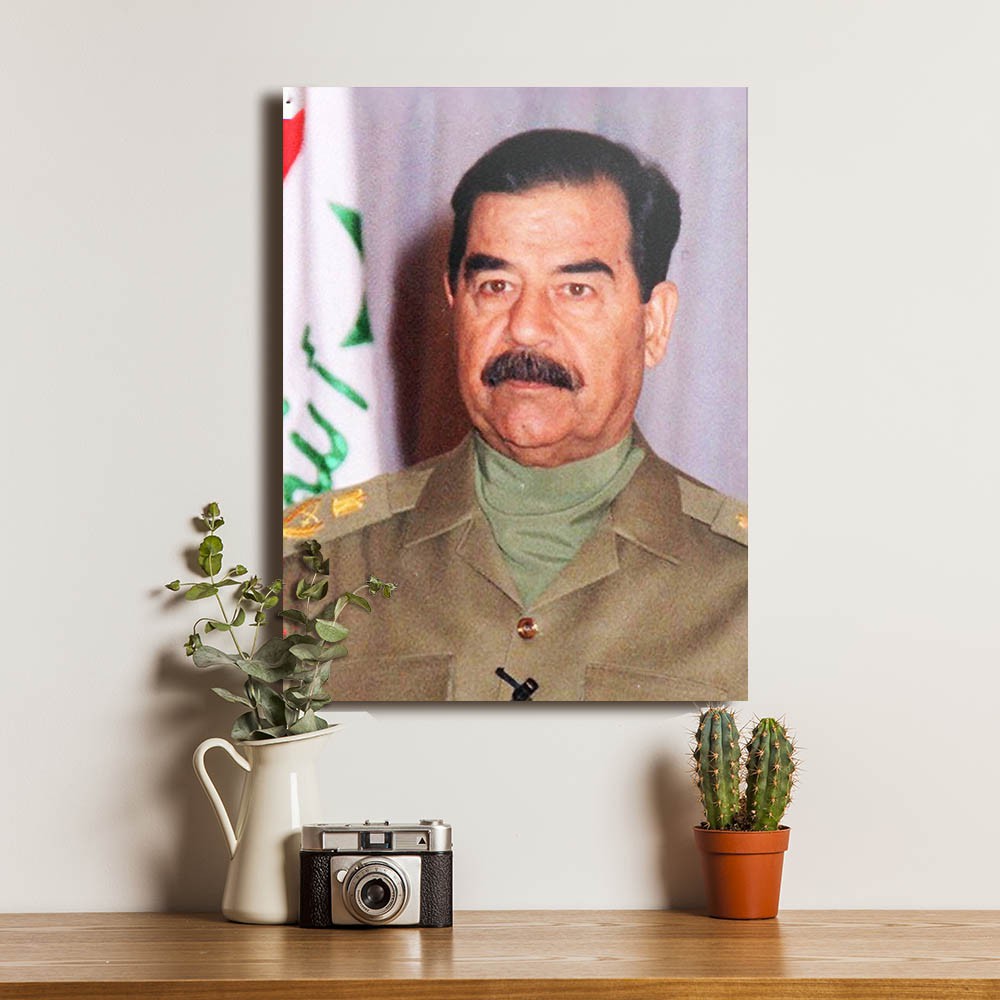 Saddam Husein Hiasan Dinding Poster Kayu Dekorasi Rumah Ruangan Walldecor